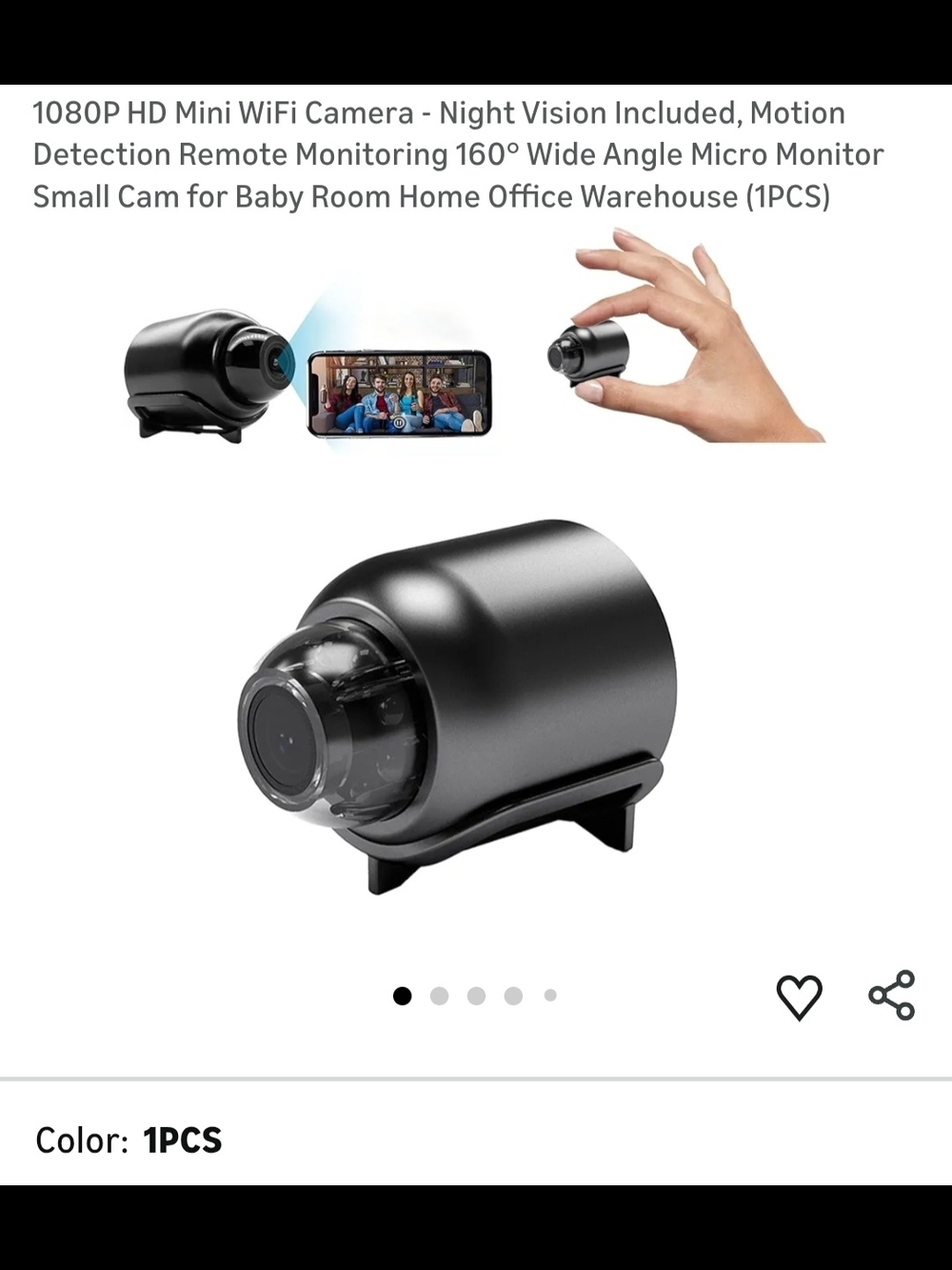 Mini 1080p WiFi Security Camera